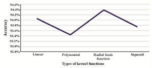 Figure 3. Accuracy of the SVM model with different kernel functions.
